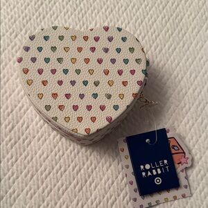 Roller Rabbit Heart Pattern Jewelery Case